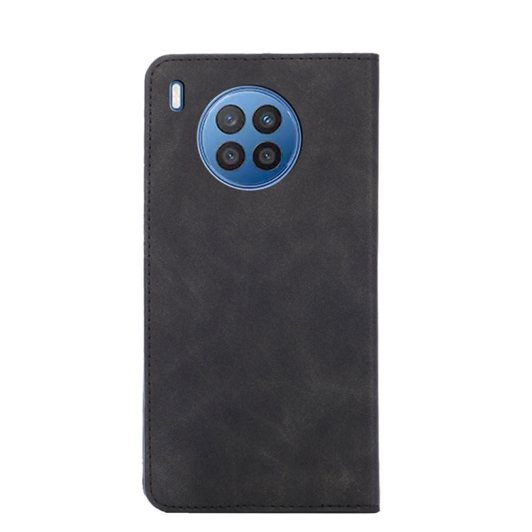 Funda Huawei Nova 8I Skin Feel Tapa Horizontal Magnética de Cuero (Negro)