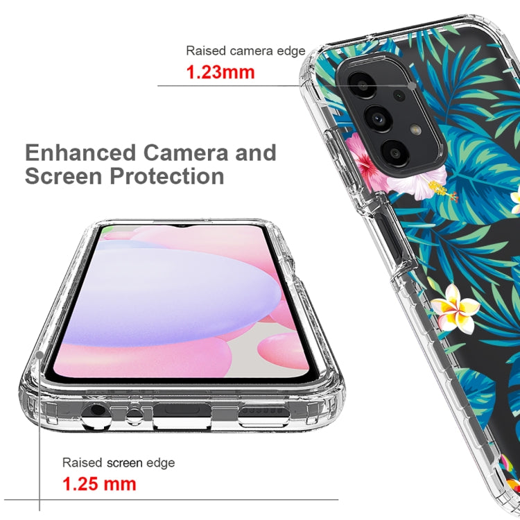 Para Samsung Galaxy A13 4G PC + TPU Caja de teléfono pintada transparente (hoja de plátano)