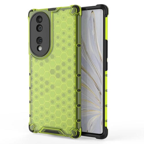 Para el honor 70 5G Case de teléfono de Honeycomb (verde)