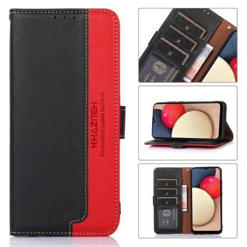 Para Nokia G100 Khazneh Litchi Texture Leather Rfid Rfid Case (negro)