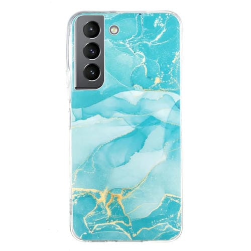 Para Samsung Galaxy S22 5G IMD Marble Pattern TPU Funda para teléfono (verde)