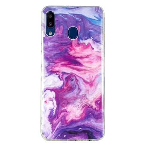 Funda para Samsung Galaxy A20E Imd Marble Pattern TPU Phone Case (Rojo)