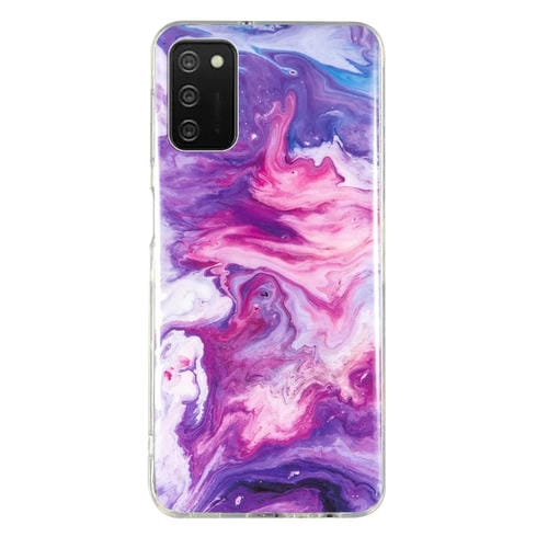 Para Samsung Galaxy A02s IMD Marble Pattern TPU Phone Case (Rojo)