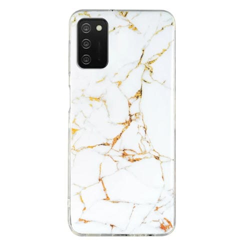 Para Samsung Galaxy A03s IMD Marble Pattern TPU Phone Case (Blanco)