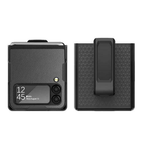 Funda para Teléfono Samsung Galaxy Z Flip3 5G Litchi Texture a Prueba de Golpes (Gris)