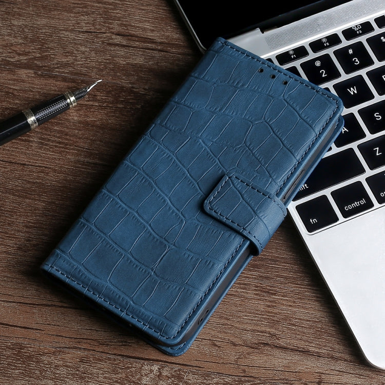 Funda de Cuero Huawei Nova 10 Skin Feel Cocodrilo Cierre Magnético (Azul)