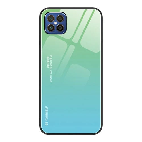 Para Huawei nova 8 SE Gradient Color Glass Case (Verde Cian)