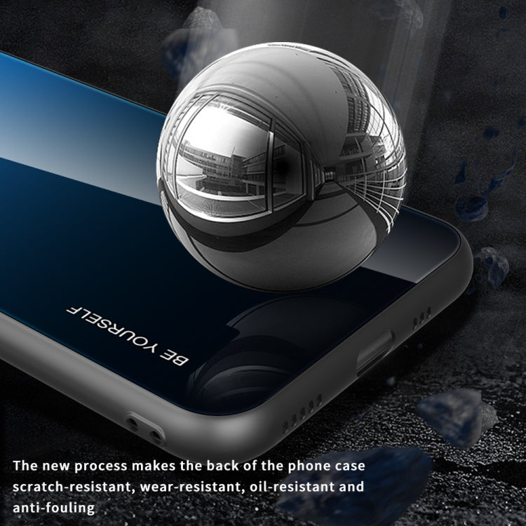 Para Huawei Maimang 7 Gradient Color Glass Case (Aurora Blue)