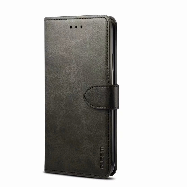 Para Huawei Honor 20 GUSSIM Business Style Funda de cuero con tapa horizontal con soporte, ranuras para tarjetas y billetera (negro)