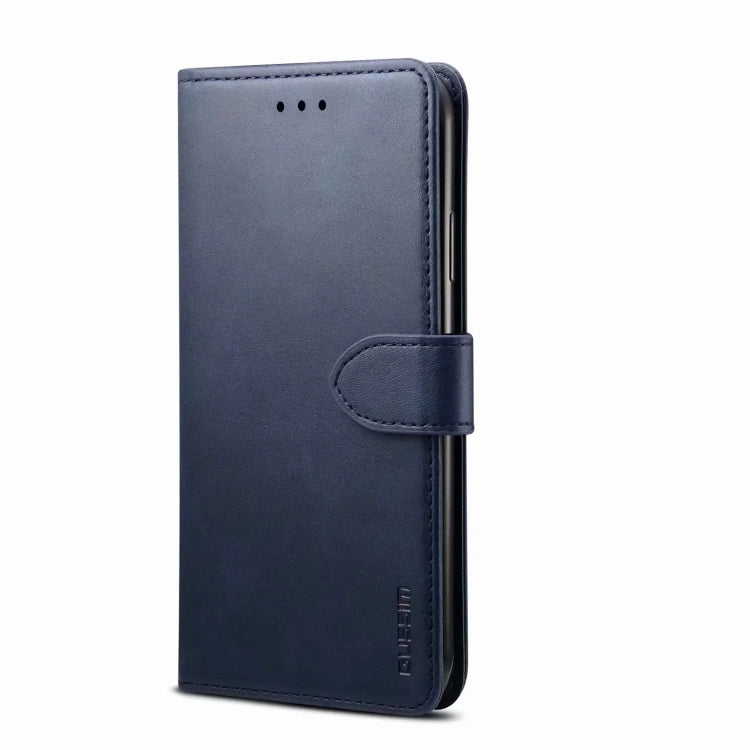 Para Huawei Honor 20 GUSSIM Business Style Funda de cuero con tapa horizontal con soporte, ranuras para tarjetas y billetera (azul)