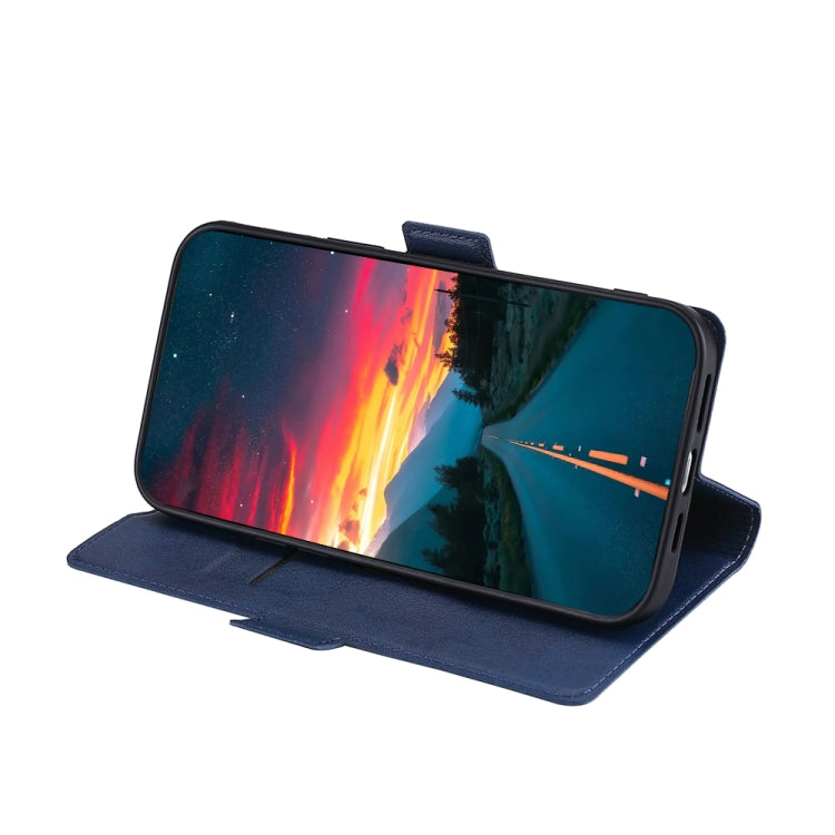 Estuche de Cuero para Motorola Moto G32 4G con Hebilla Lateral Ultrafino (Azul)