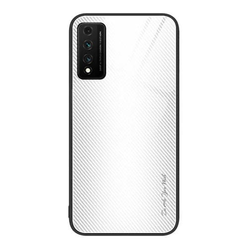 Para Huawei Nzone S7 Pro 5G Textura Gradient Glass TPU Phone Case (Blanco)