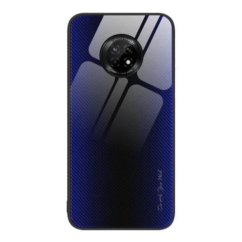 Para Huawei Enjoy 20 Plus 5G Textura Gradient Glass TPU Phone Case (Azul oscuro)