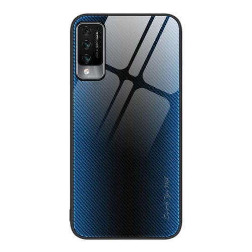 Para Huawei Maimang 10 Textura Gradient Glass TPU Phone Case (Azul)