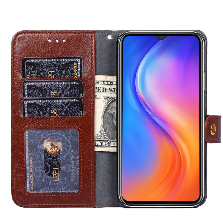 Funda de Cuero con Tapa y Cremallera para Huawei Mate 50 Pro (Marrón)