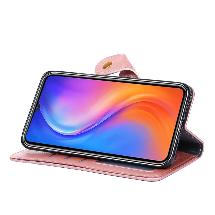Funda de Cuero con Tapa para Huawei Mate 50 Pro con Cremallera (Oro Rosa)