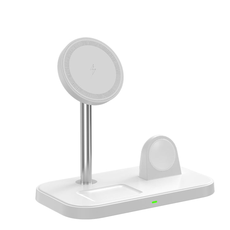 Soporte Para Teléfono Wa22 Cargador Inalámbrico Magnético 3 En 1 Para iPhone 12/13/14 Y AirPods (Blanco)