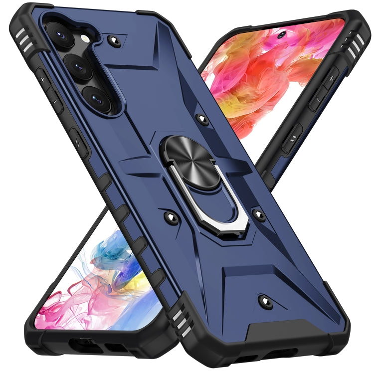 Para Samsung Galaxy S23 5G Ring Holder Phone Case (Azul)