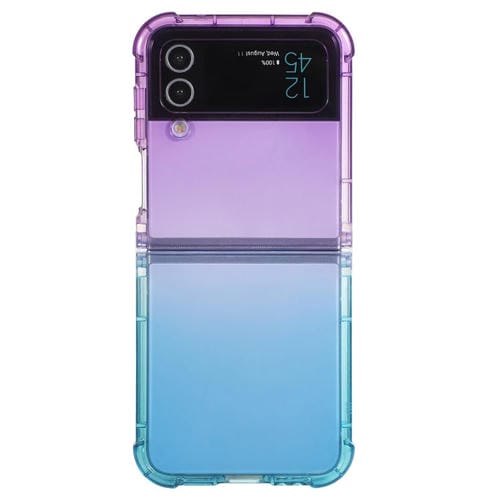 Para Samsung Galaxy Z Flip3 5G Gradient Color Funda para teléfono a prueba de golpes (Gradient Yellow Blue)