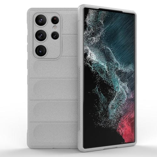 Para Samsung Galaxy S23 Ultra 5G Magic Shield TPU + Estuche para teléfono de franela (Gris)