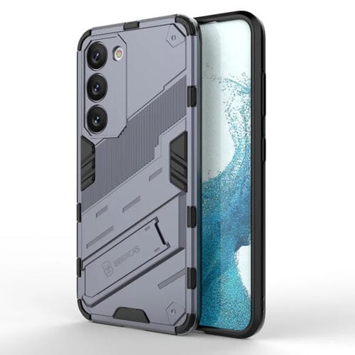 Para Samsung Galaxy S23 5G Punk Armor 2 en 1 PC + TPU Funda para teléfono a prueba de golpes con soporte invisible (Gris)