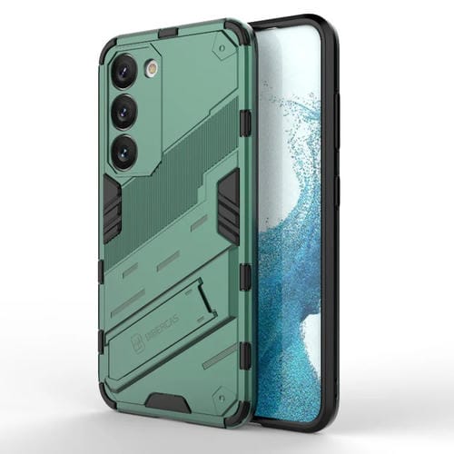 Para Samsung Galaxy S23 5G Punk Armor 2 en 1 PC + TPU Funda para teléfono a prueba de golpes con soporte invisible (Verde)