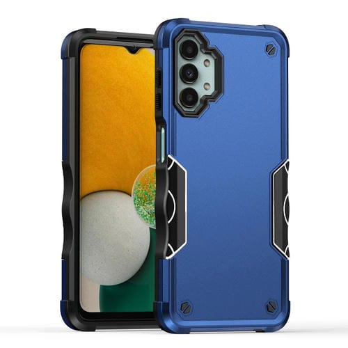 Para Samsung Galaxy M13 / A13 Funda antideslizante para teléfono con armadura a prueba de golpes (Azul)