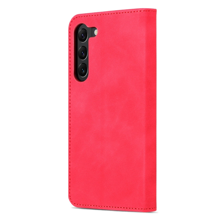 Para Samsung Galaxy S23 5G AZNS Skin Feel Calf Texture Flip Funda de cuero para teléfono (Rojo)