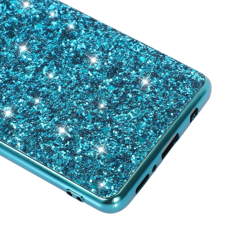 Para Samsung Galaxy A12 5G Glitter Powder Funda de teléfono TPU a prueba de golpes (Plata)