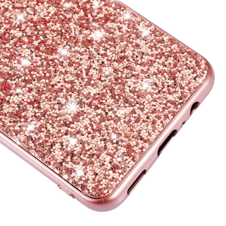 Para Samsung Galaxy A54 5G Glitter Powder Funda de teléfono TPU a prueba de golpes (Oro rosa)