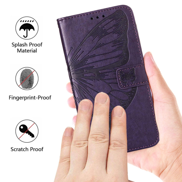 Estuche de Cuero para Infinix Hot 20 5G X666 / X66B con Tapa de Mariposa en Relieve (Negro)