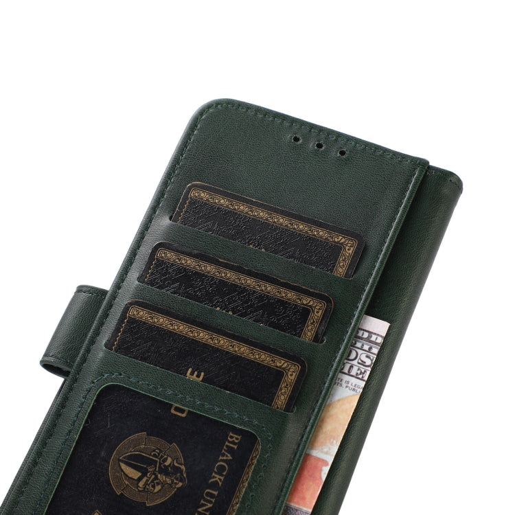 Funda de Cuero para OnePlus Nord Ce 3 5G con Textura de Vaca (Verde)