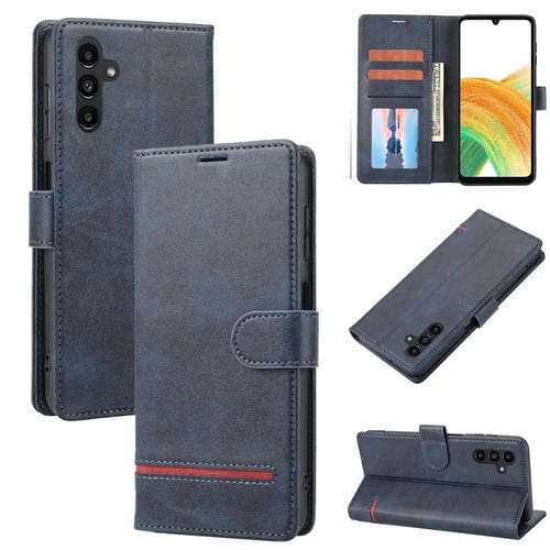 Funda Flip Leather Wallet para Samsung Galaxy A34 5G Classic (Azul)