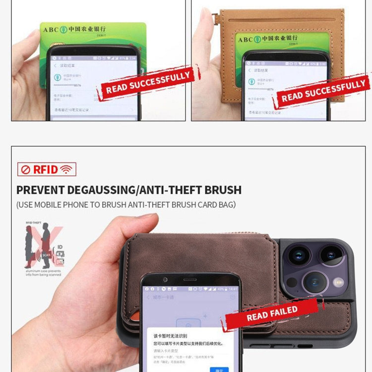 Para Samsung Galaxy S21 FE 5G Skin Feel Dream Cepillo antirrobo a prueba de golpes Funda portátil para tarjeta de piel Funda para teléfono (Azul pavo real)
