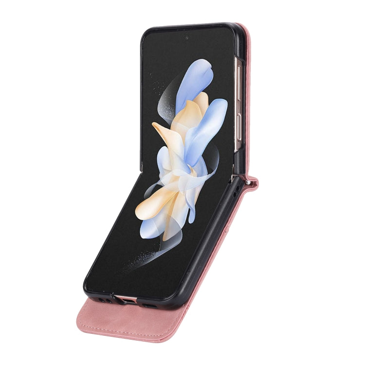 Para Samsung Galaxy Z Flip3 5G Dierfeng Dream Line TPU + PU Funda de cuero para teléfono (rosa)