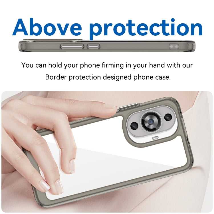 Funda de Teléfono Acrílico + TPU para Huawei Nova 12S Serie Colorida (Gris Transparente)