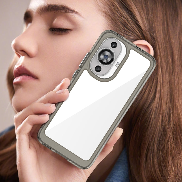 Funda de Teléfono Acrílico + TPU para Huawei Nova 12S Serie Colorida (Gris Transparente)