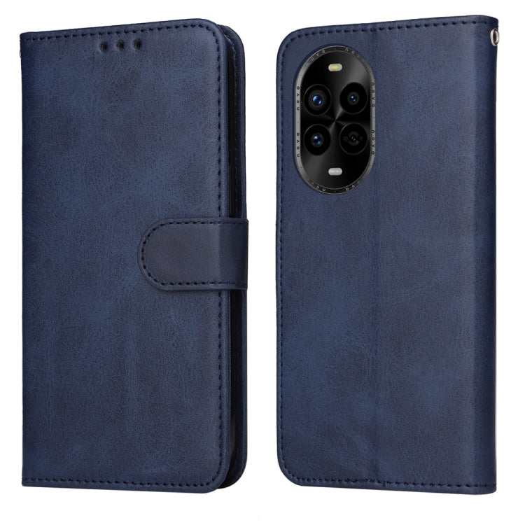 Funda de Piel con Tapa para Huawei Nova 13 Pro (Azul) Textura Becerro