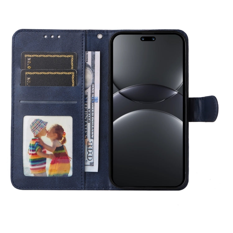 Funda de Piel con Tapa para Huawei Nova 13 Pro (Azul) Textura Becerro