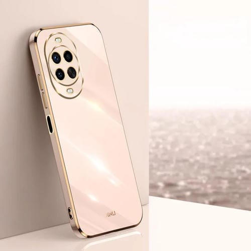 Funda de TPU con borde recto y galvanizada 6D para Huawei Nova 14 Pro XINLI (rosa)