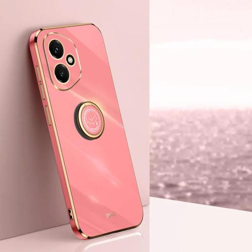 Funda de TPU con borde recto 6D galvanizado XINLI para Honor 400 Global (156,5 mm) (rojo espino)