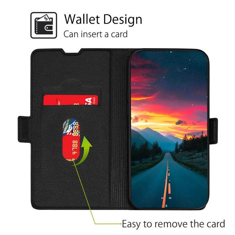 Funda de Cuero con Tapa Horizontal y Hebilla Lateral Ultrafina para OnePlus Nord Ce 4 Lite 5G (Negro)