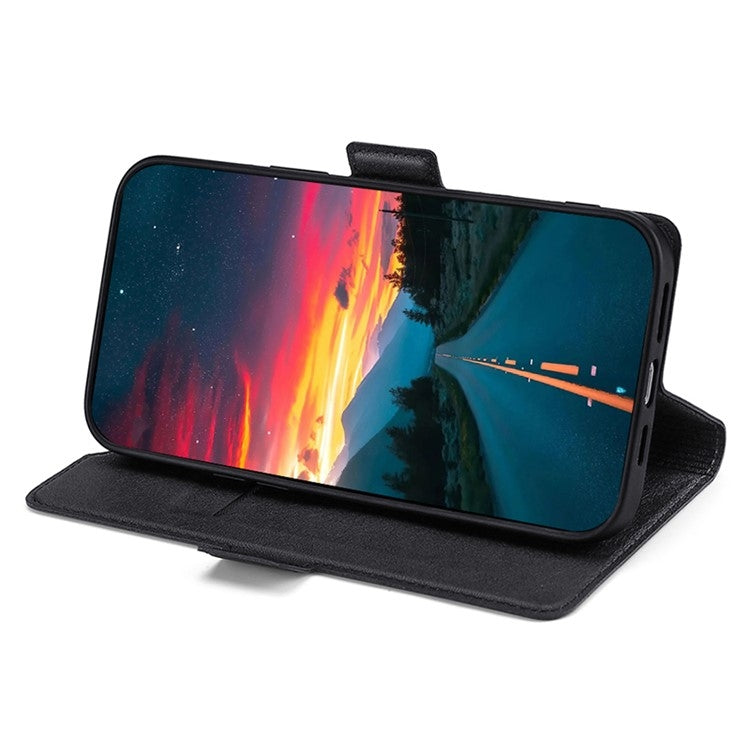 Funda de Cuero con Tapa Horizontal y Hebilla Lateral Ultrafina para OnePlus Nord Ce 4 Lite 5G (Negro)