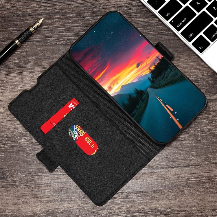 Funda de Cuero con Tapa Horizontal y Hebilla Lateral Ultrafina para OnePlus Nord Ce 4 Lite 5G (Negro)