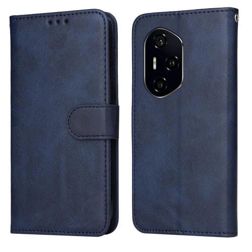 Funda de Piel Sintética con Tapa y Textura Clásica Becerro para Honor 300 Pro (Azul)