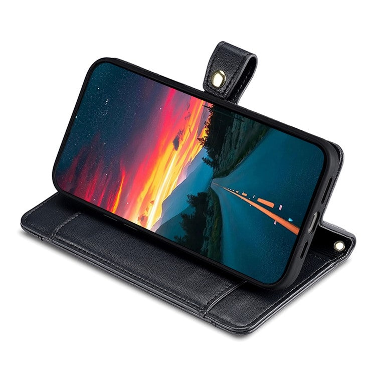 Funda de Cuero con Cremallera y Textura de Oveja para OnePlus Nord Ce 4 Lite 5G (Negra)