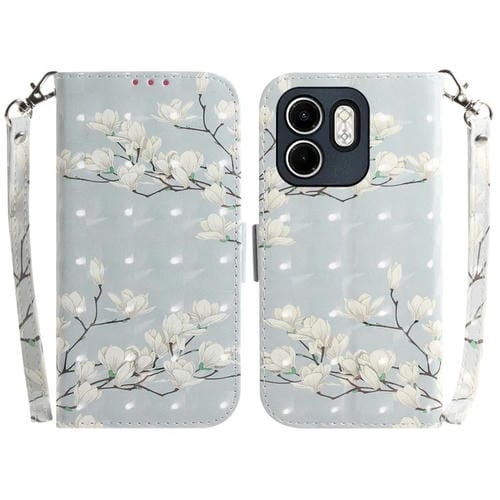 Funda de Cuero con Tapa Horizontal para Infinix Hot 50I/Smart 9 (Magnolia)