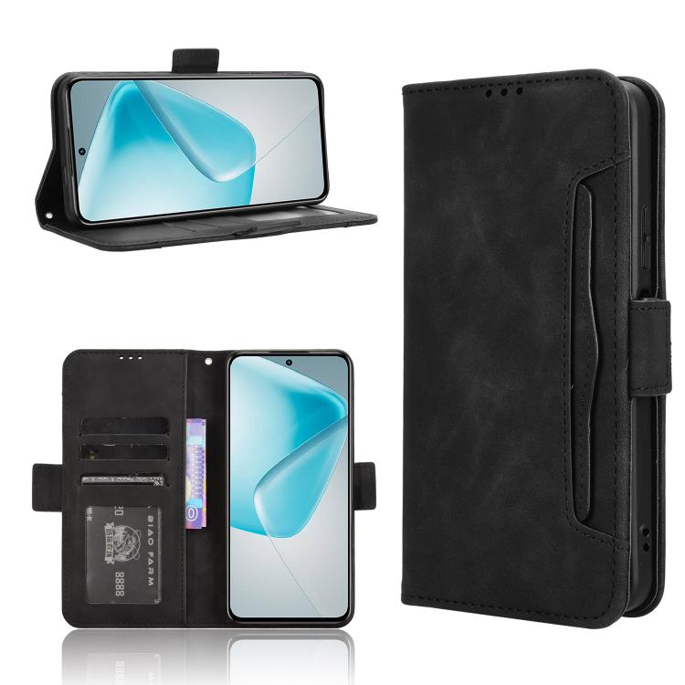 Funda de Cuero Textura Piel de Becerro con Ranuras para Tarjetas para Infinix Hot 50 Pro 4G (Negro)
