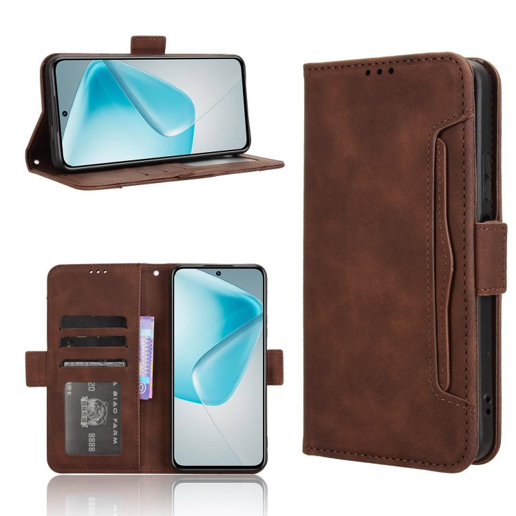Funda de Cuero Textura Piel de Becerro con Ranuras para Tarjetas para Infinix Hot 50 Pro+ 4G (Marrón)