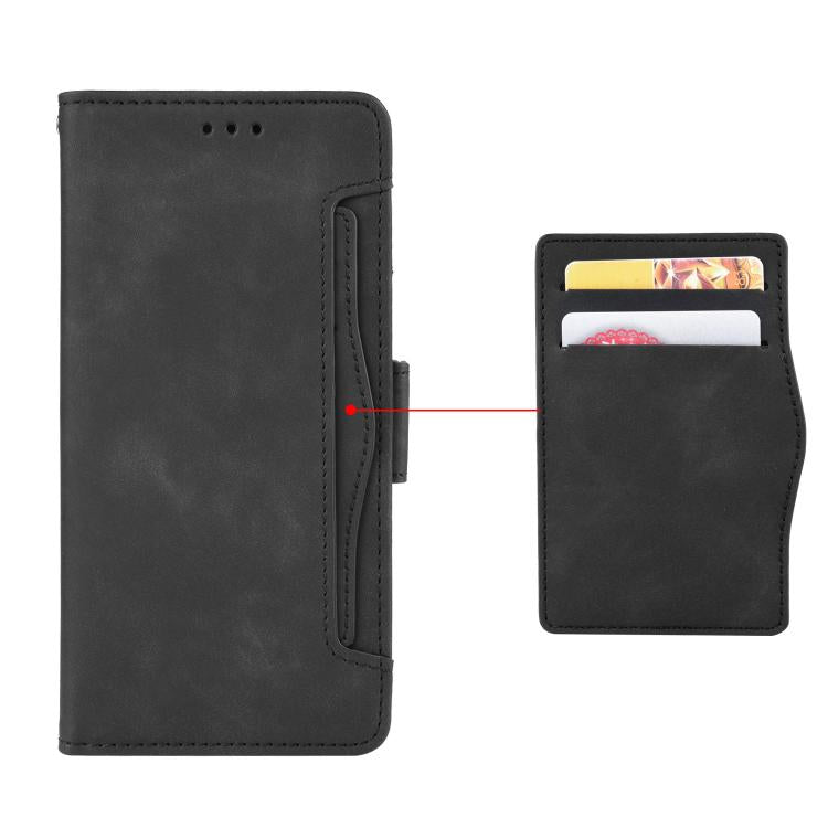 Funda de Piel Textura Becerro con Ranuras para Tarjetas para Oukitel C57S (Negra)